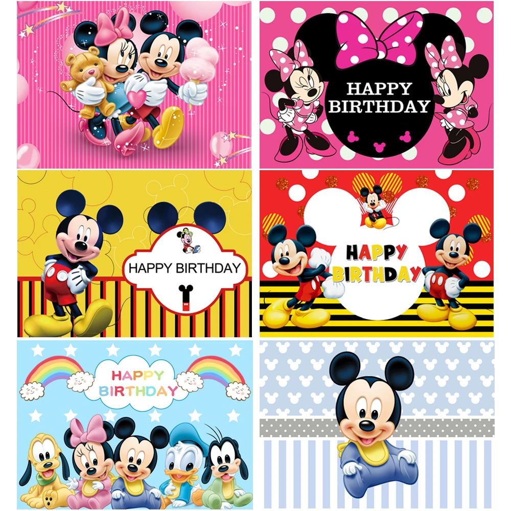 Mickey And Minnie Mouse Birthday Clip Art
