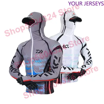 

2020 daiwa clothing New Arrival Men Fishing Clothing Outdoor Hooded Zipper Fishing Shirts Quick Dry Anti UV Fishing Jackets Daw