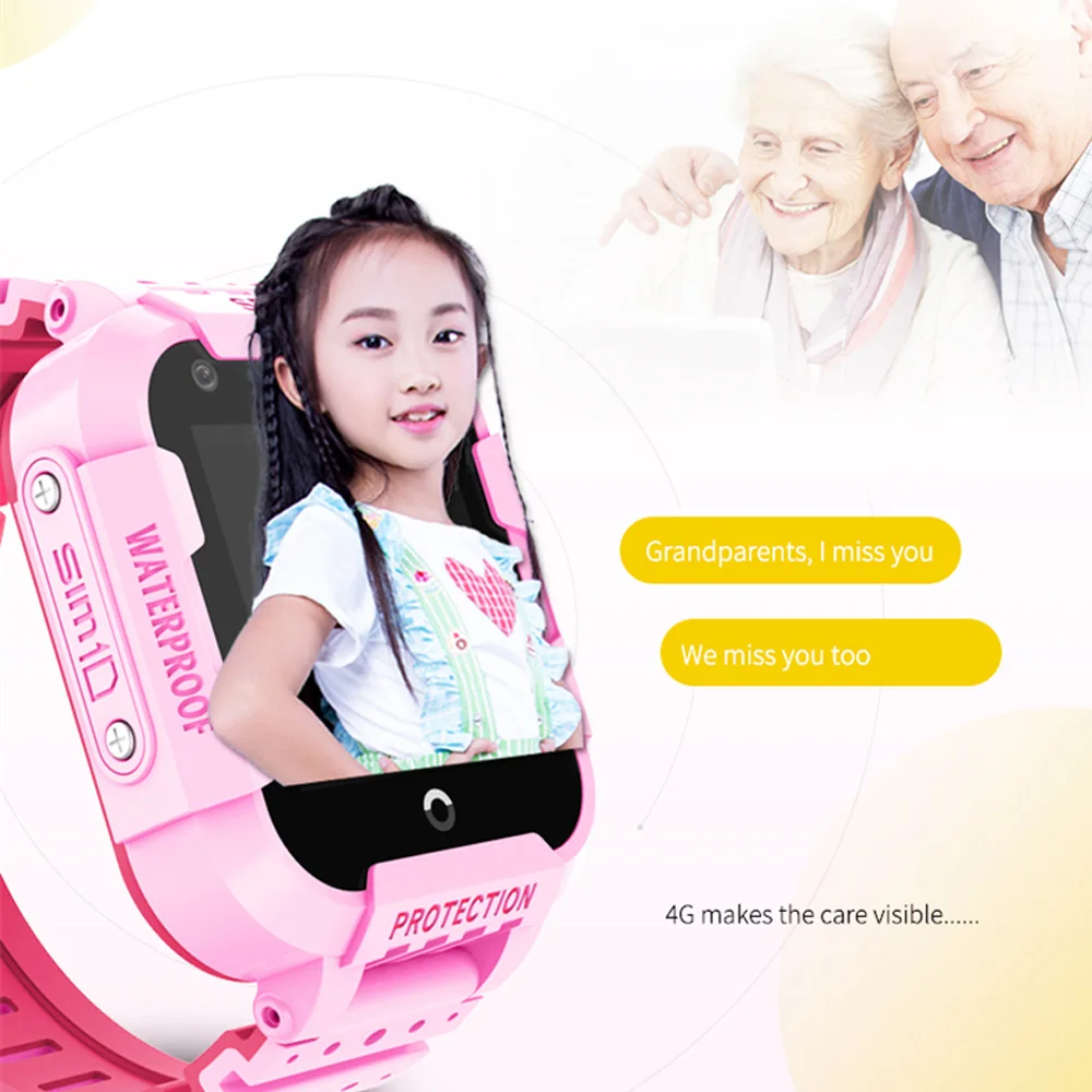 4g kids Smart Watch GPS Tracker IP67 Waterproof Video Call Camera GPS LBS WIFI Location Smartwatch Kids Gift Clock 4g Watch