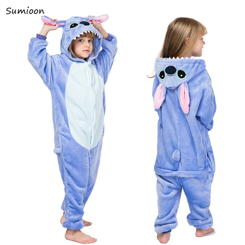 Kigurumi/Пижама с единорогом; комбинезон с животными для детей; одежда для сна для мальчиков и девочек; детская пижама с рисунком единорога; зимний комбинезон