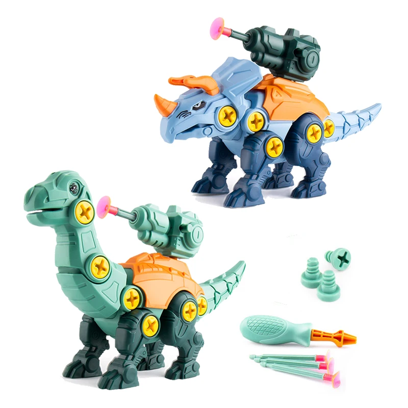 Tuerca de desmontaje de carga de dinosaurio para niños, tornillo, juguetes educativos, tornillo de perforación, rompecabezas, bloques de construcción, regalos para niños