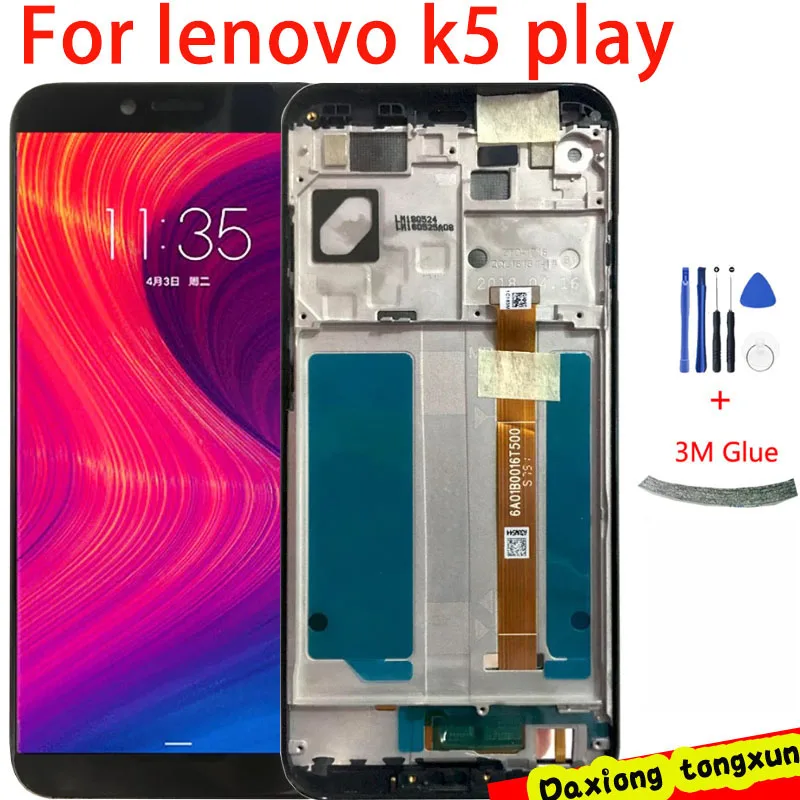 Черный/белый ЖК-дисплей 5 7 дюйма для Lenovo K5 Play L38011 + дигитайзер сенсорного экрана в