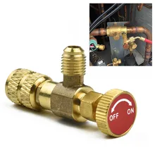 

R410a R22 Refrigeration Tool Air Conditioning Safety Valve Adapter 1/4" 5/16" Inch Male/Famale Thread Charging Hose Valves