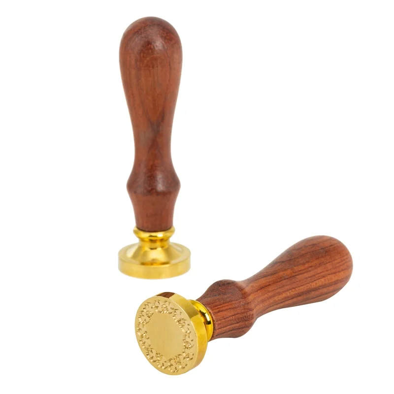 WHISM деревянная восковая уплотнительная ручка для штампа латунная Вощеная
