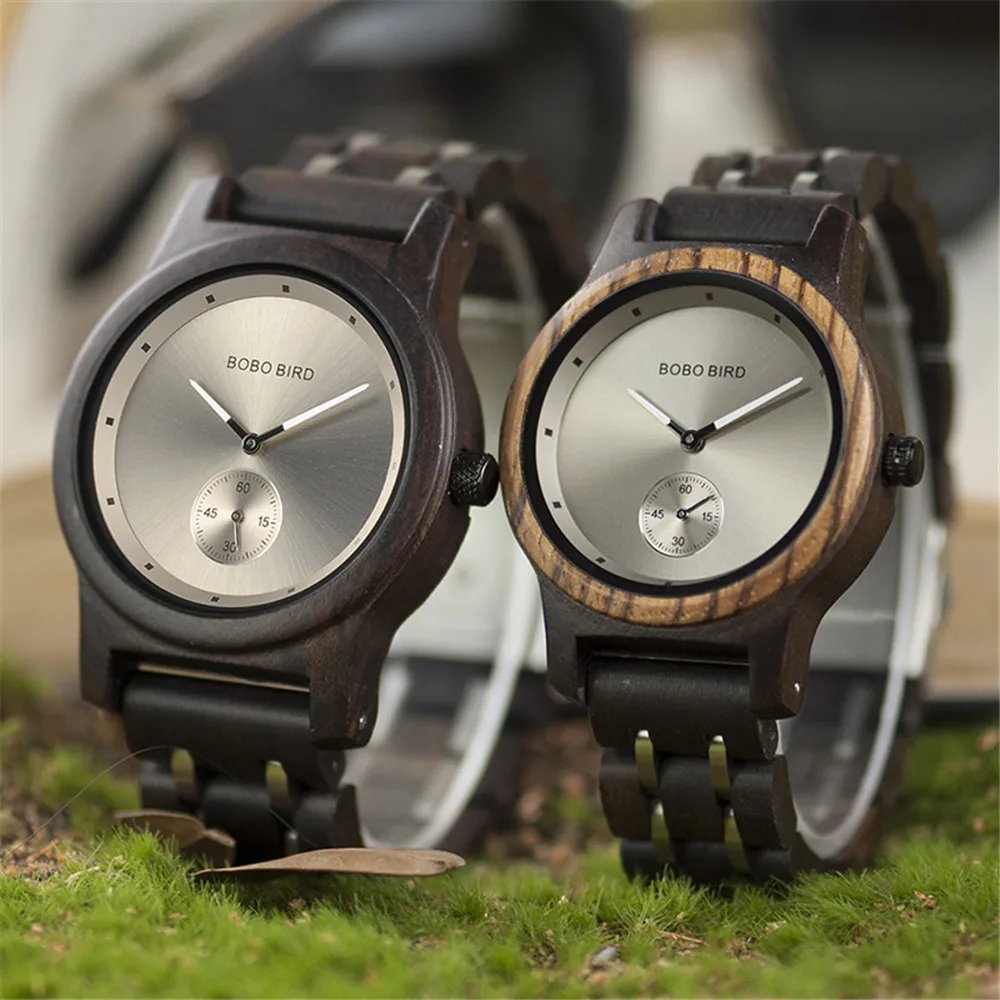 Продвижение BOBOBIRD часы стильные деревянные часы с хронографом деревянные кварцевые наручные часы Лучший подарок в коробке relogio masculino VQ18