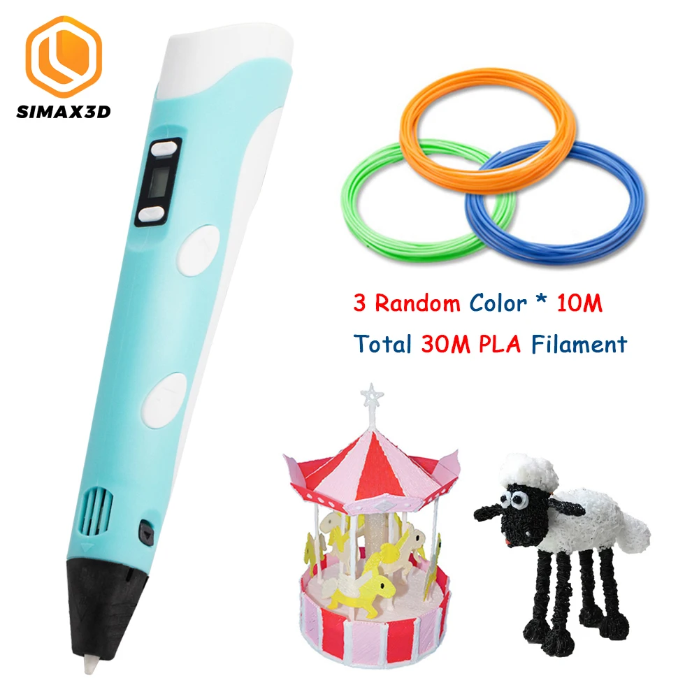3d ручка для печати SIMAX3D ЖК дисплей нить детские ручки граффити с бесплатной нитью