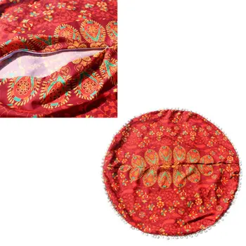 

43/80cm Round Indian Bohemian Floor Pillow Cushion Cover Case Mandala Pouf Retro K1MF