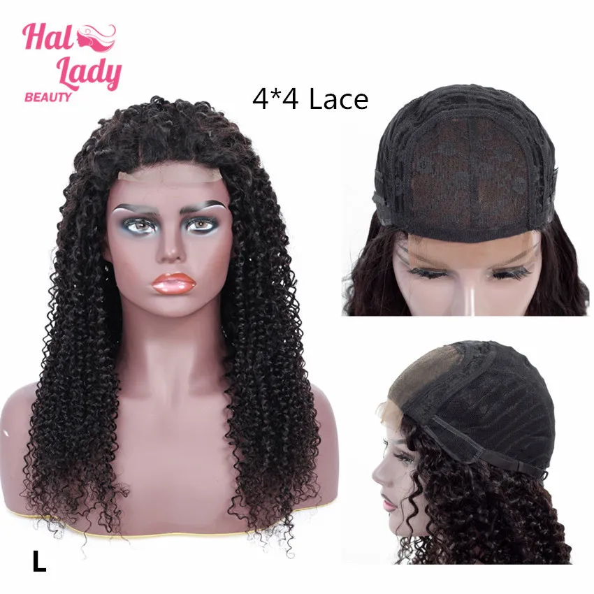 Парик Halo Lady Beauty 4*4 с глубокими вьющимися кружевами парики предварительно