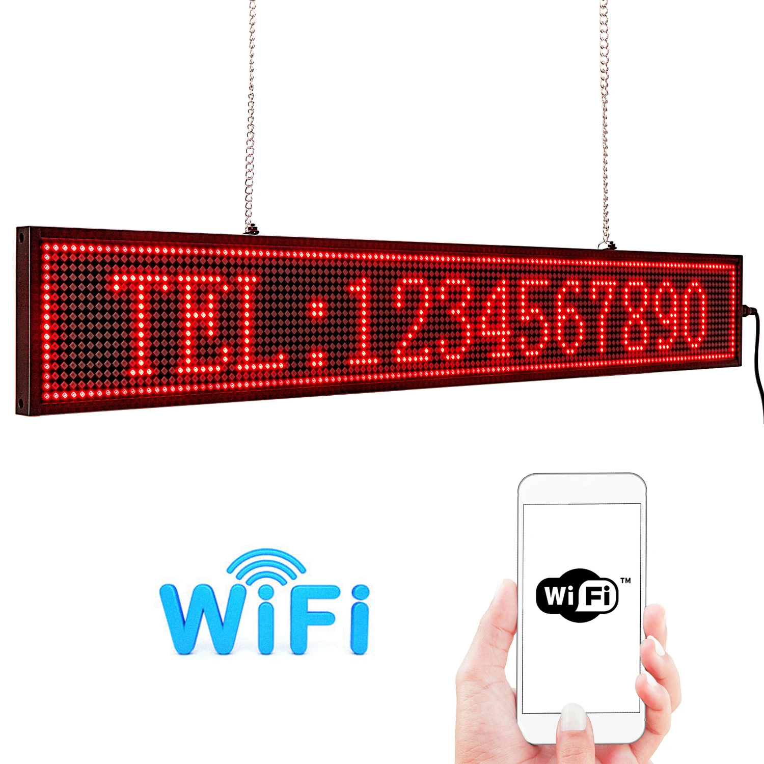 P5 82 см светодиодная вывеска SMD WiFi программируемая прокрутка сообщения