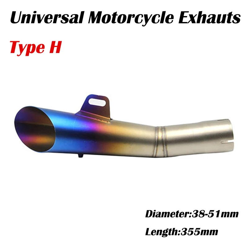 51 мм Универсальный мотоцикл hp Akrapovic выхлопная труба Escape скутер GP глушитель DB Killer Slip-on Moto Dirt Bike для R3 R6 MT03 - Цвет: H