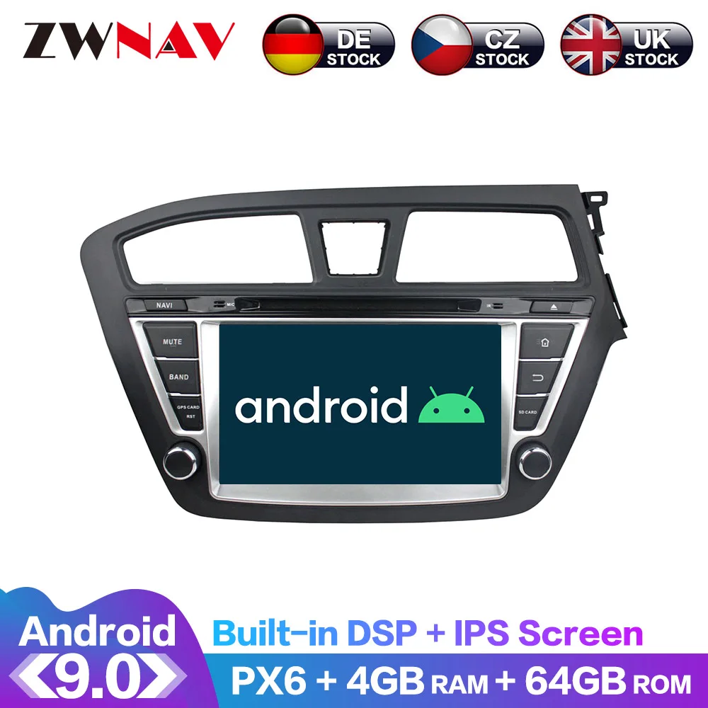 

Android 9 IPS экран PX6 DSP для Hyundai i20 2014 2015 2016 -2018 автомобильный DVD GPS мультимедийный плеер головное устройство радио Navi Audio Stereo