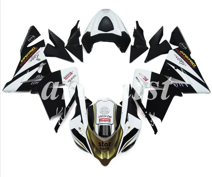 4 подарки ABS мотоцикл обтекатели комплект подходит для kawasaki Ninja ZX10R 2004 2005 04 05 10R ZX-10R тела набор Белый Черный