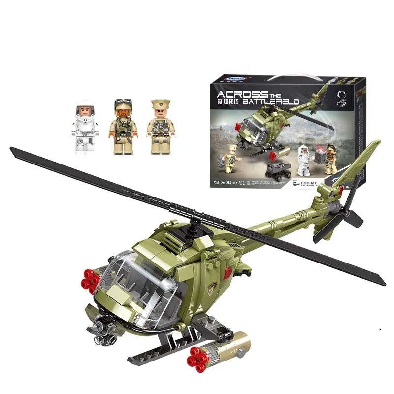 Звездный форт Строительный Блок военный пролет через поле боя серии Скорпион тяжелый грузовик для взрослых сборка Xb06014 - Цвет: Eagle helicopter