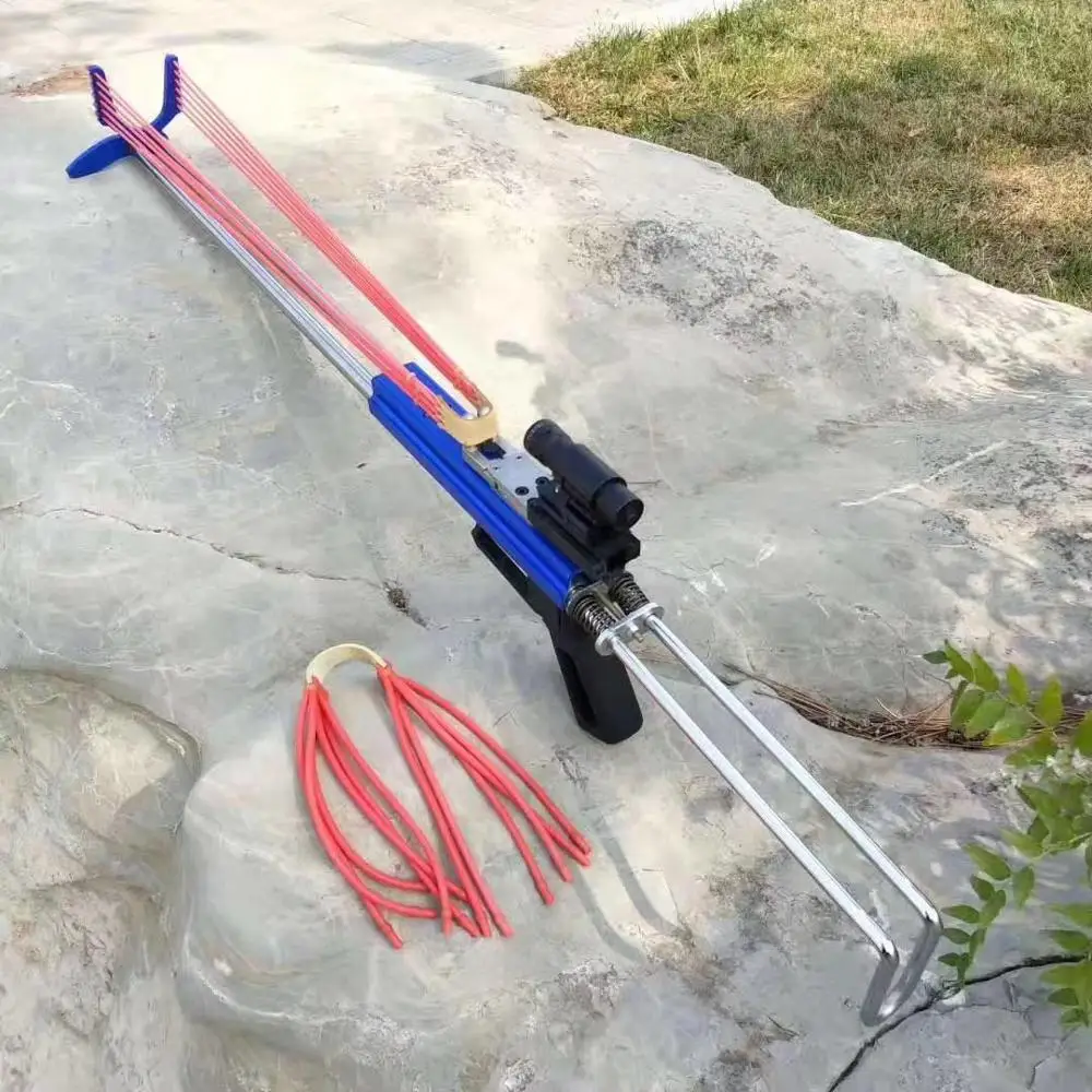 fish12strandrubberbandcatapultstainlesssteelpowerfulcatapult