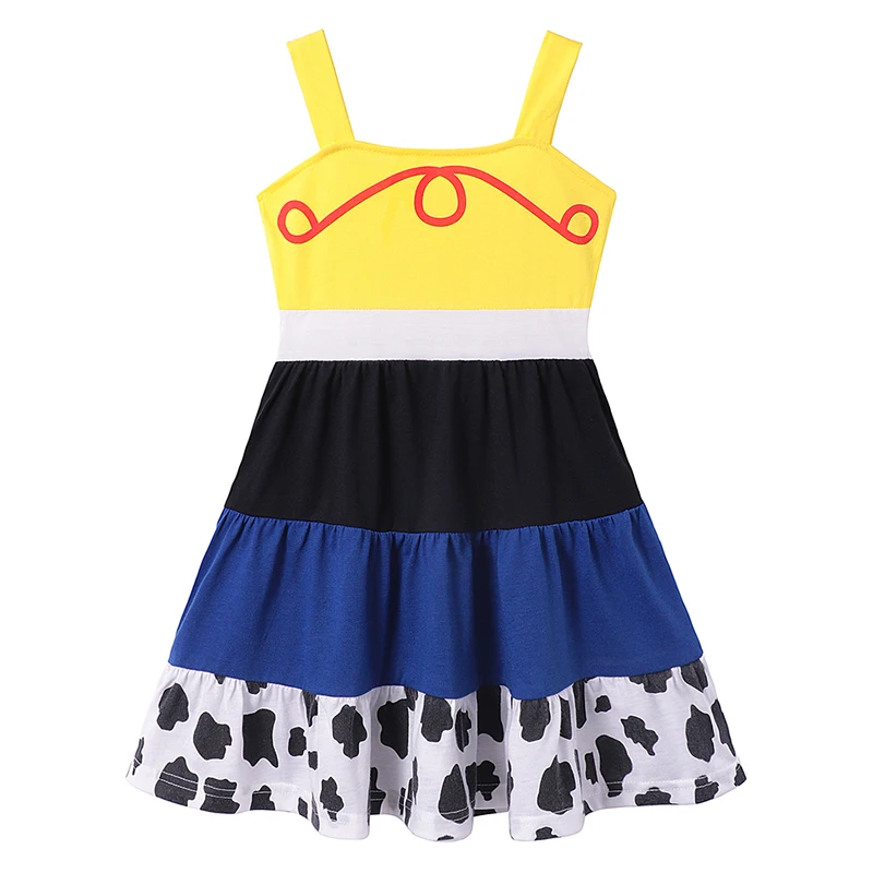 Woody Dress Платье Эльзы, Анны, Белль для девочек, детская одежда, костюм принцессы для детей, Элегантное летнее праздничное платье для девочек - Цвет: Woody Dress
