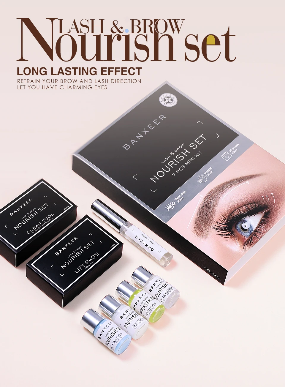 BANXEER Lash Lift Kit Perming Brow Laminate Nature Eyelash and Brow