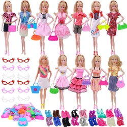Poupée barbie 11.8 pouces, ensemble de sacs, chaussures, hauts et Shorts pour poupée barbie 30Cm, jouets DIY pour fille, livraison gratuite, 10 pièces 