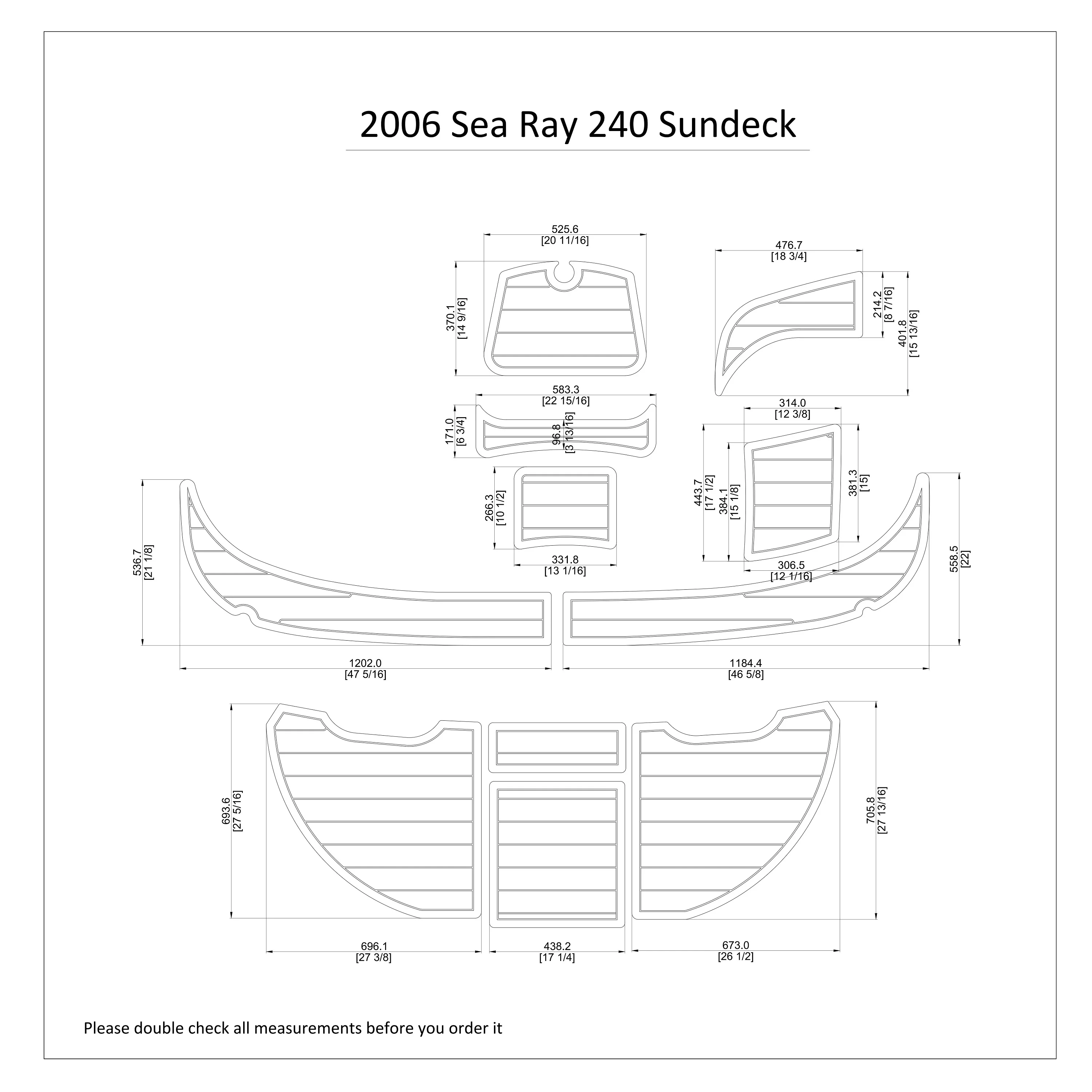 2006 Sea Ray 240 Sundeck плавательная платформа лодка из искусственной пены EVA Тиковая