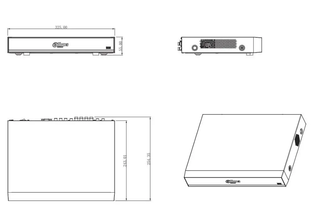 Dahua XVR XVR7108HE-4KL-X XVR7116HE-4KL-X 8/16 канальный Penta-brid 4K мини 1U цифровой видеорегистратор IoT& POS функциональные возможности