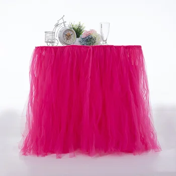 

Net Yarn Table Skirt Tableware For Tutu Wedding Party Baby Shower Birthday Decoration