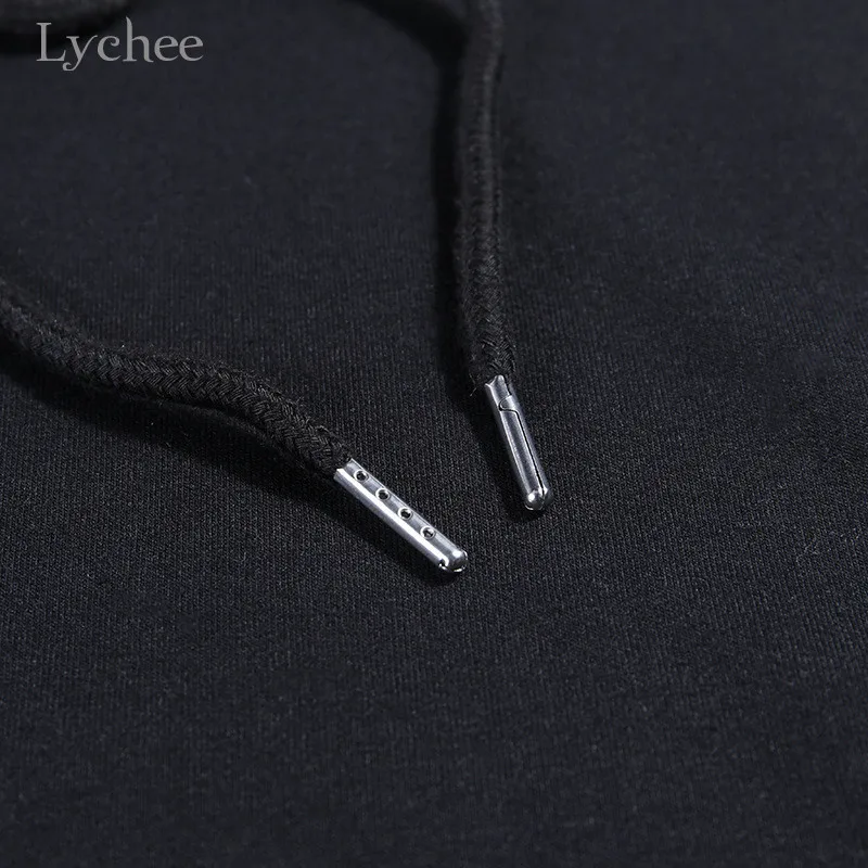 Lychee Harajuku повседневные свободные женские толстовки пуловеры Темный японский характер Женская толстовка с капюшоном осенние дамские свитшоты