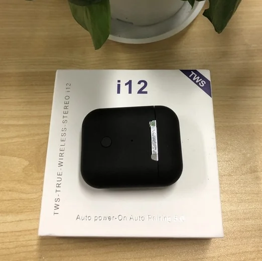 i12 tws Black I12 tws беспроводные Bluetooth наушники гарнитура Питьевая стерео Hifi Bluetooth 5,0 сенсорное управление Air i11 наушники PK i9s I7s tws - Цвет: i12 tws Black