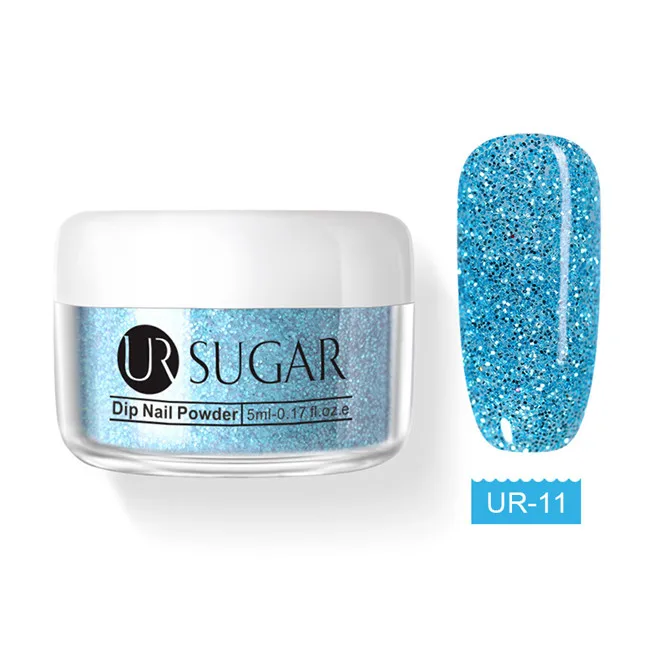 Ur Sugar цвет окунания ногтей Порошковая голографическая Лазерная блестка Хамелеон розовый Серия dip порошок ногтей Дизайн ногтей без лампы - Цвет: color11
