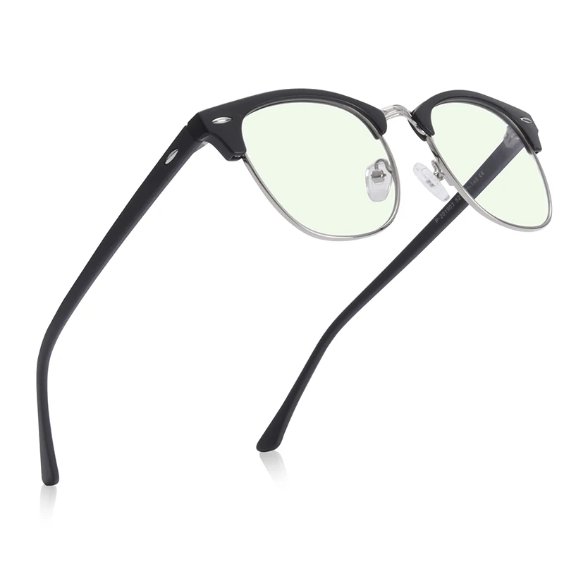 C2Matte black Silver AOFLY фирменный дизайн винтажные мужские очки компьютерные квадратные анти-голубые световые светофильтры женские оптические очки оправа UV400 - Цвет оправы: C2Matte black Silver