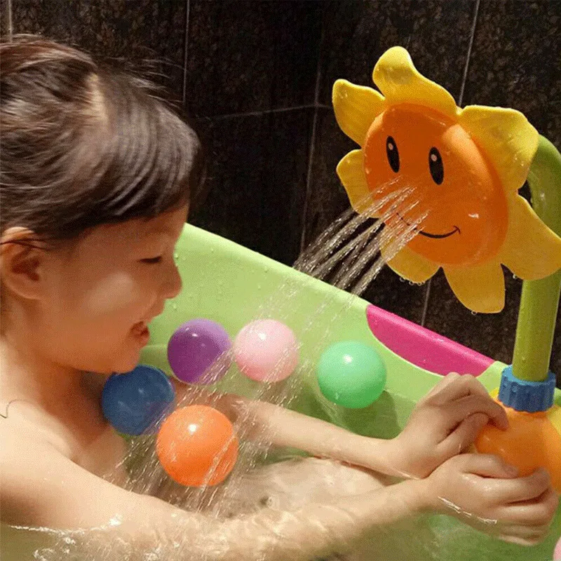 Для малышей, детей, детей, ванна, Подсолнух, спрей, вода, душ, ванна, кран, игрушки для ванной