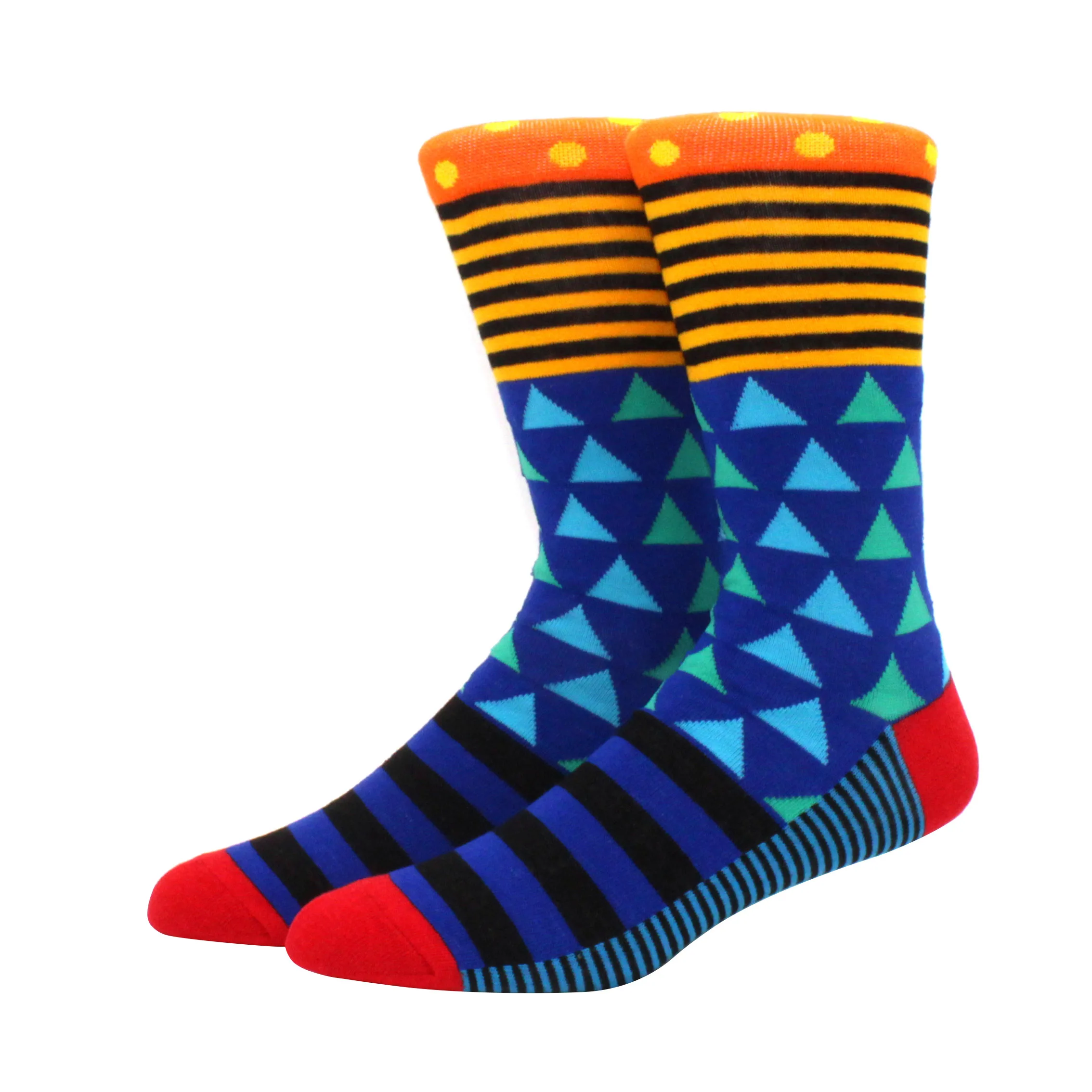 Vibrant Hiphop Cotton Men's Socks - Harajuku Fun Animal Design