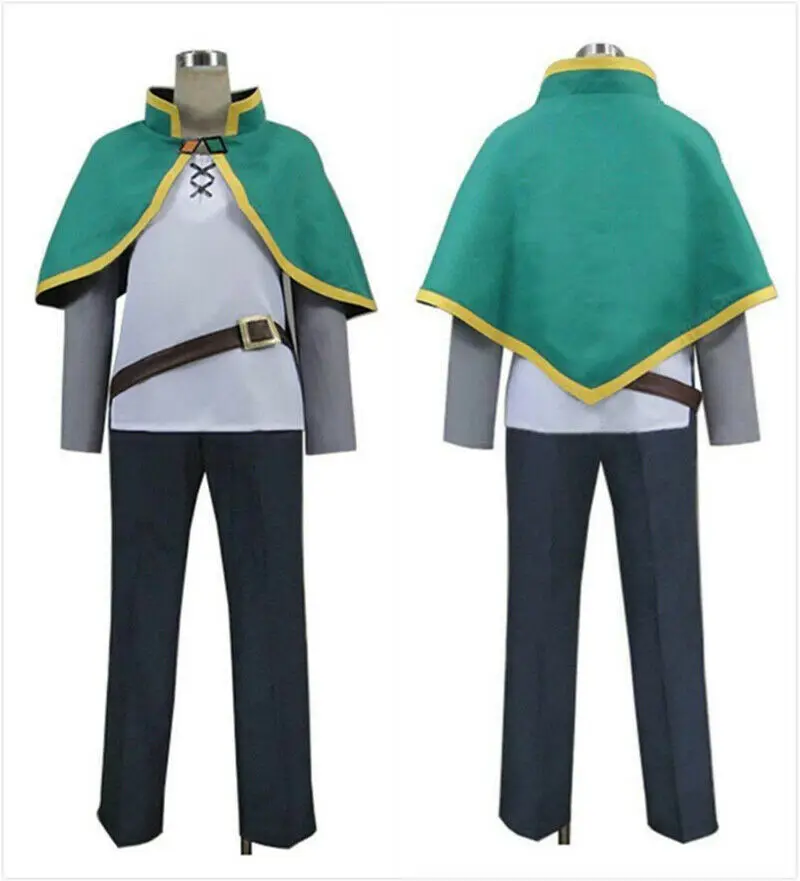 Kono Subarashii Sekai ni Shukufuku o! Satou Kazuma KonoSuba Kazuma зеленый костюм косплей комплект одежды