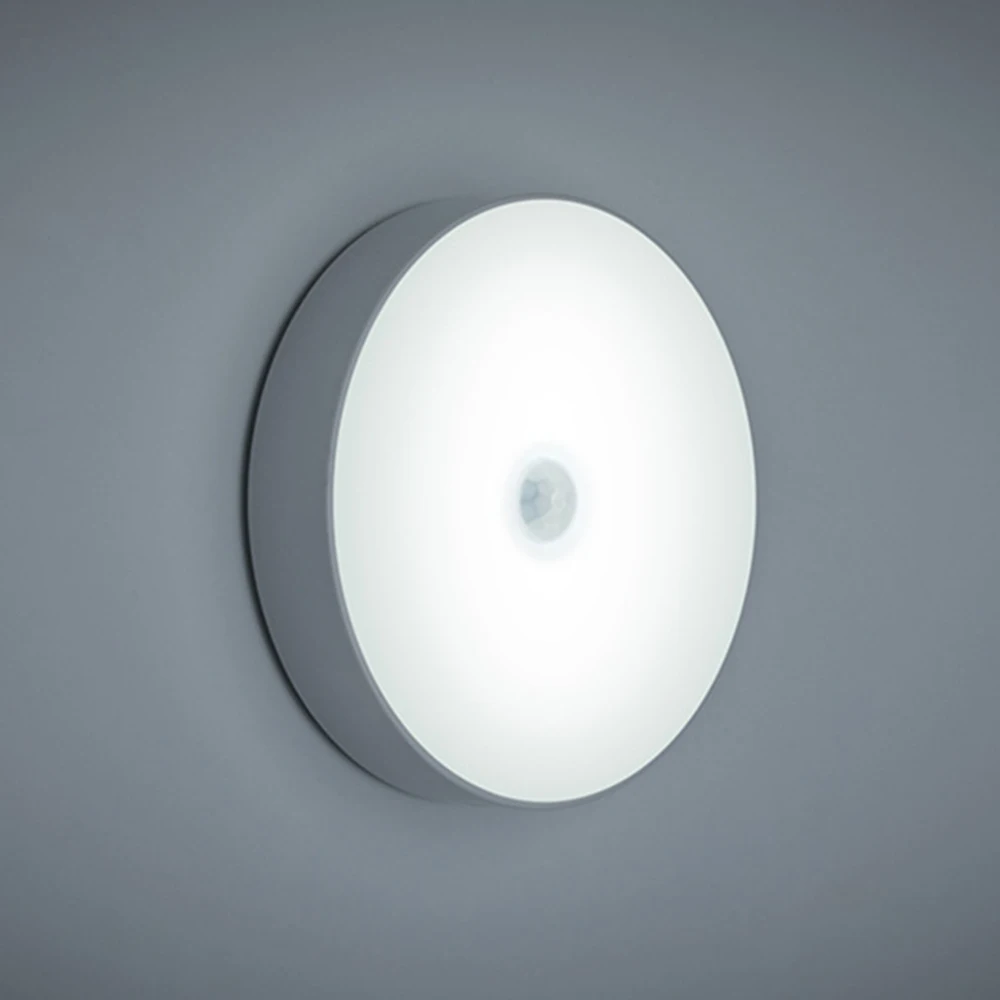 Датчик движения Ночной светильник на батарейках светодиодный светильник настенный светильник магнит шкаф светильник s для лестниц коридора ванной комнаты - Испускаемый цвет: white light
