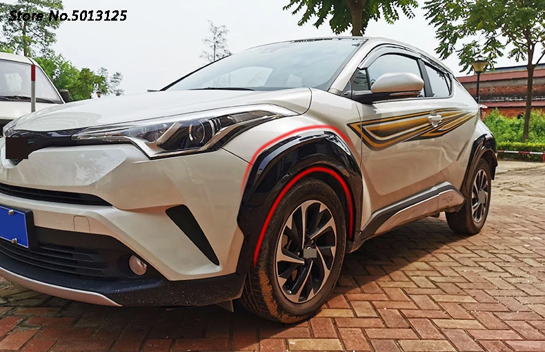 Для Toyota CHR C-HR автомобильные колеса для бровей отделка трения бампер полосы Декоративные наклейки автомобильные аксессуары