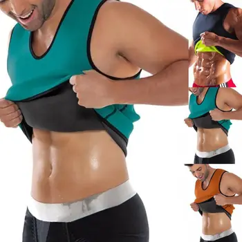 

NEW Men's Slimming Neoprene Vest Body Shaper Sweat Shirt Waist Trainer Shapewear