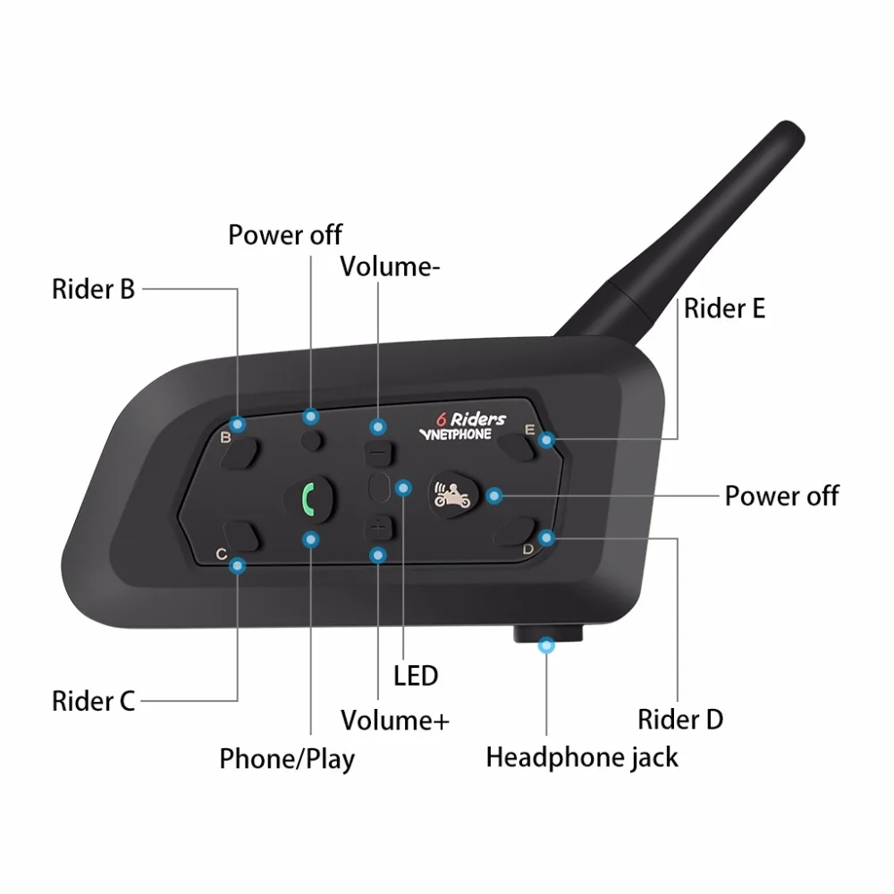 Vnetphone    , BT   ,  ̾, 6  ̴, V6 1200M, 3 