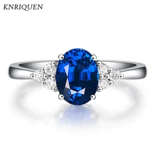

2021 Vintage Real 925 Sterling Silver 6*8mm Aquamarine Sapphire Diamond Rings for Women Girls Anniversary Jewelry Birthday Gift