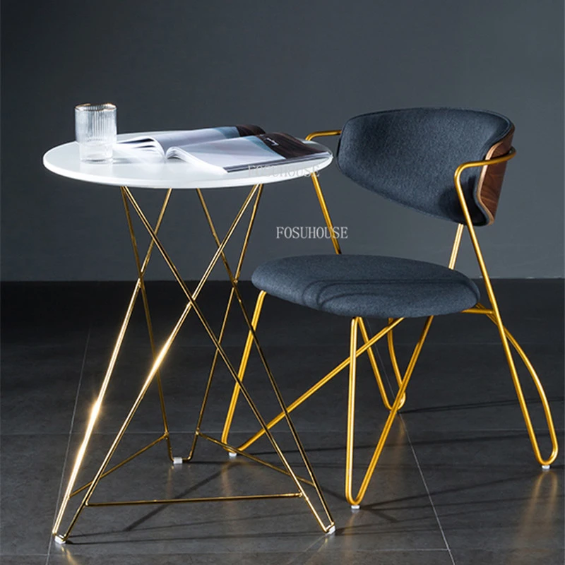 Dining Table side table dining table chair combination for Kitchen Negotiation Reception Leisure Bedroom Wrought Iron Wooden Round Tables Simple Desk Nordic
