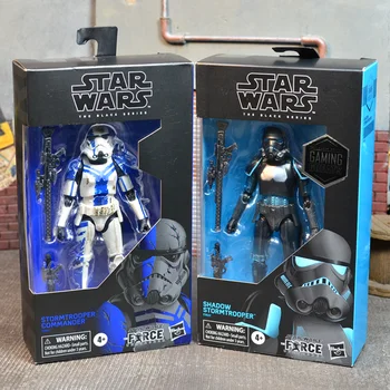 

Original Hasbro 6inch Star Wars Anime Shadow Stormtrooper SHF Action Figure Model Toys Gifts for Kids Black Box