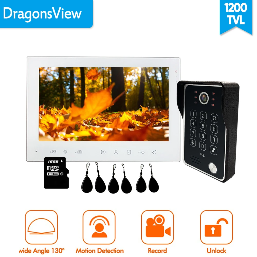 Видеодомофон Dragonsview устройство связи с дверным звонком и камерой функцией
