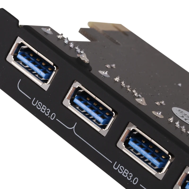 7 портов Pci-E Usb 3,0 экспресс-карта, 5 портов снаружи и 2 порта для передней панели через 19Pin внутри с 5 В 15Pin Sata разъем питания для