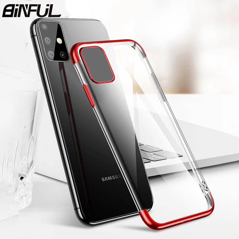 Чехол для Samsung Galaxy A51 прозрачный мягкий тонкий чехол из ТПУ с покрытием A50 A10 A30 A40 A70