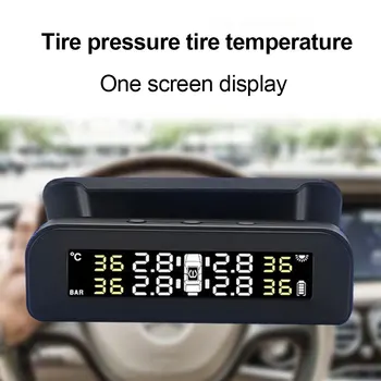 

C260 Wireless TPMS Vibration Car Universal LCD Screen Real Time Tester Solar Power Tire Pressure Monitor Auto Accessories