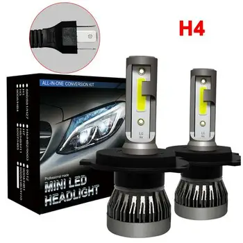 

1pair Led H1 H4 H11 H7 COB Chips LED 26000LM Mini Car Headlight Bulbs Headlamps Kit Auto Lamps 6000K Car Accessories