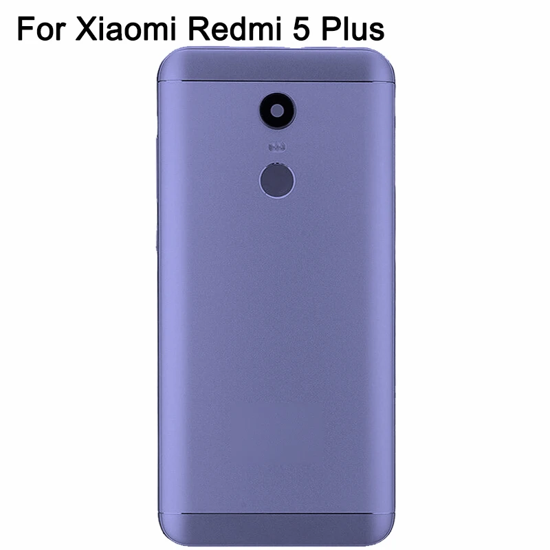 Чехол для батареи Redmi5 Plus для Xiaomi Redmi 5 Plus, чехол с задней крышкой, Крышка корпуса задней двери+ фоторамка+ Боковая кнопка - Цвет: Синий
