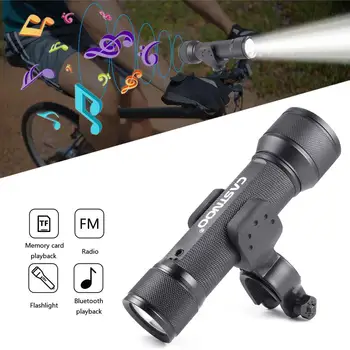 

CASTNOO Bicycle Speaker LED Headlight Support TF Card FM
