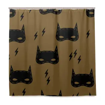 

Decoration Shower Curtain Shower Seamless Kids Pattern Super Hero Mask Bath Curtains Waterproof Fabric Bathroom Decor Set with