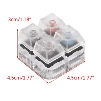 

4 Key Caps Testing Tool Cherry MX Switches Keyboard Tester Kit Clear Keycaps Sampler PCB Mechanical Keyboard