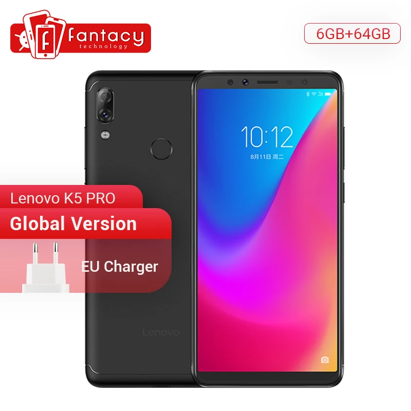 Lenovo Global Version K5 Pro смартфон с 5,99-дюймовым дисплеем, восьмиядерным процессором Snapdragon636, ОЗУ 6 ГБ, ПЗУ 64 ГБ, 4050 мАч Lenovo Global Version K5 Pro смартфон с 5,99-дюймовым дисплеем, восьмиядерным процессором Snapdragon636, ОЗУ 6 ГБ, ПЗУ 64 ГБ, 4050 мАч