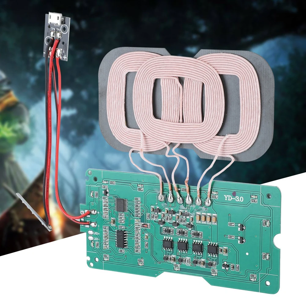 

SOONHUA Wireless Charging Module DIY QI Standard 3 Coil Wireless Charging Transmitter Modules Circuit Board Coil Charger