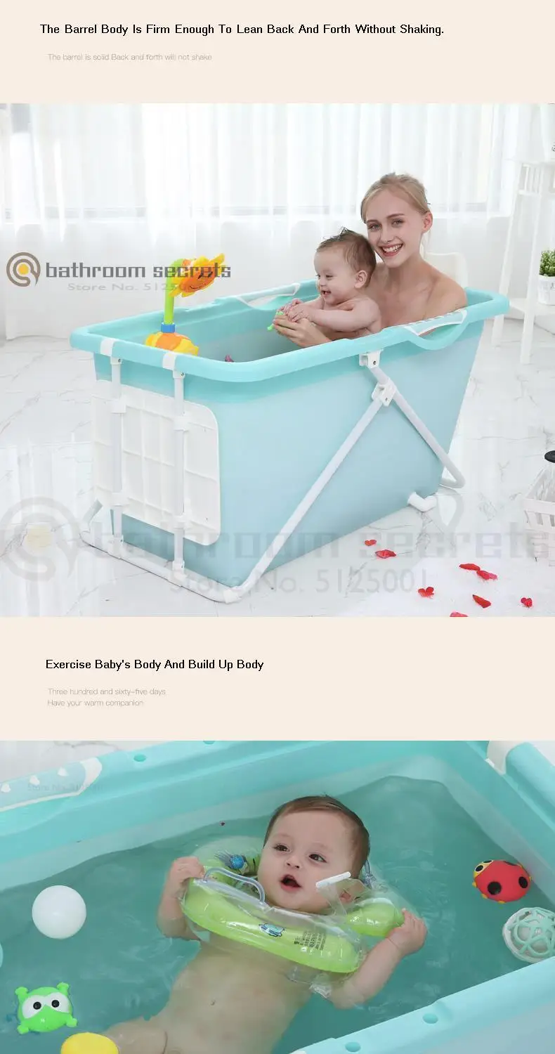 Ванна для купания, складная пластиковая Ванна для взрослых, домашняя ванна для ванной, ванна для тела, утолщение, постоянная температура, портативная